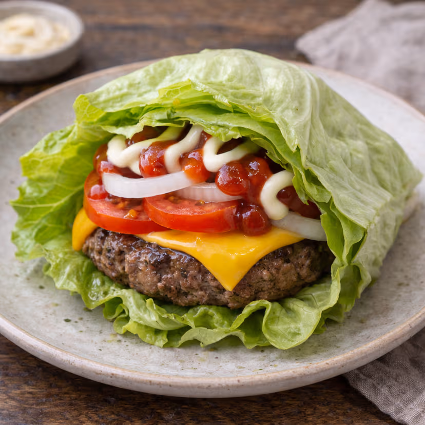 Burger – protein style – ferdig rett