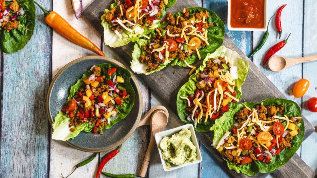 Taco´s i hjertesalat med hjemmelaget spicemix – ferdig rett