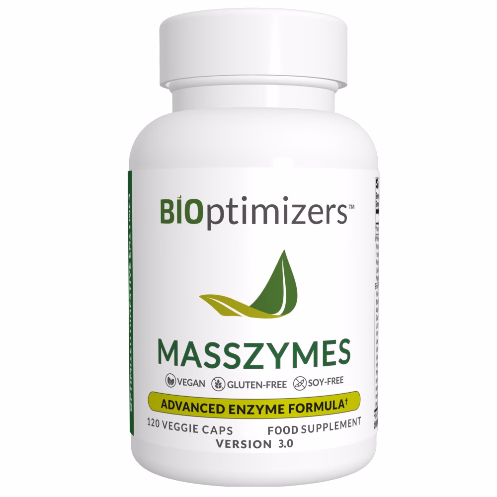 BiOptimizers MassZymes Fordøyelsesenzymer – 120 kapsler