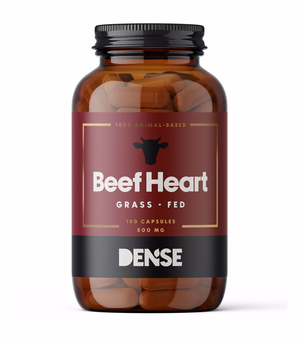 DENSE Beef Heart – Gressforet storfehjerte – 180 kapsler