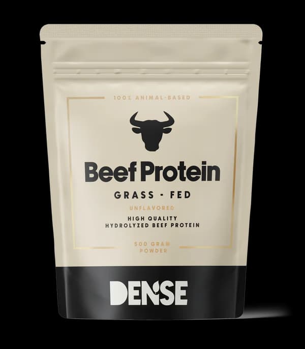 DENSE Beef Protein – Uten smak – Proteinpulver fra gressforet storfe – 500g