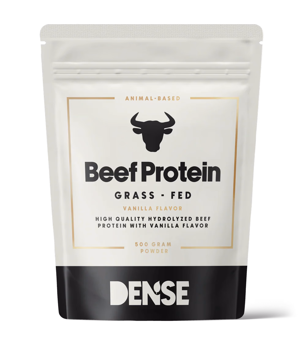 DENSE Beef Protein – Vanilje – Proteinpulver fra gressforet storfe – 500g