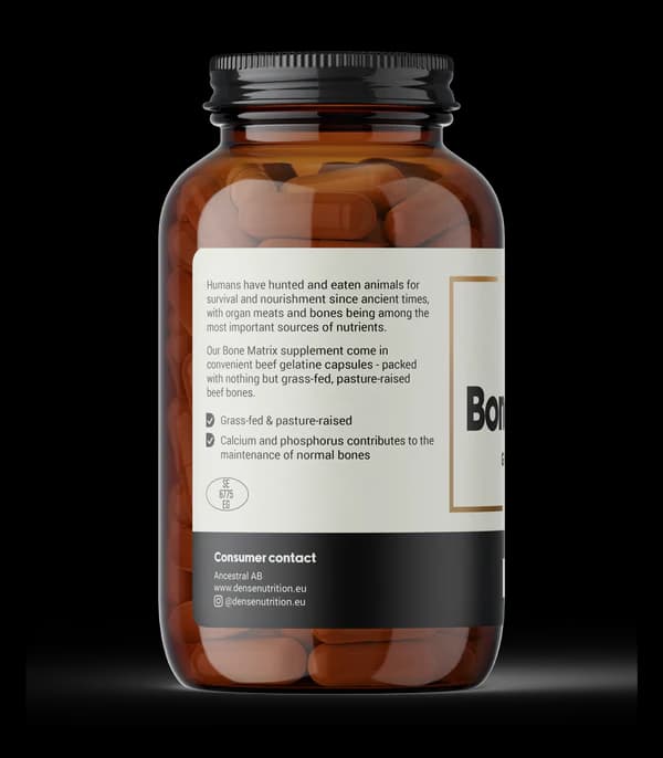 DENSE Bone Matrix – Kalsium & Benhelse, 180 kapsler – produktbilde 3