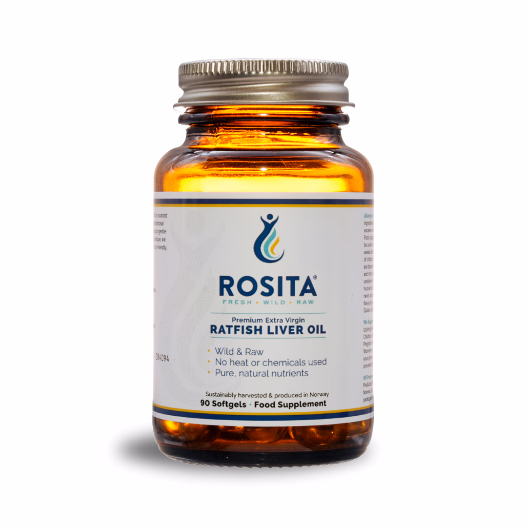 Rosita Havmusleverolje Kapsler – Ratfish, 90 stk