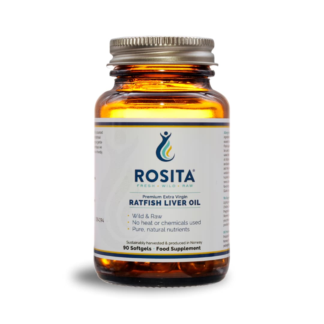 Rosita Havmusleverolje Kapsler – Ratfish, 90 stk
