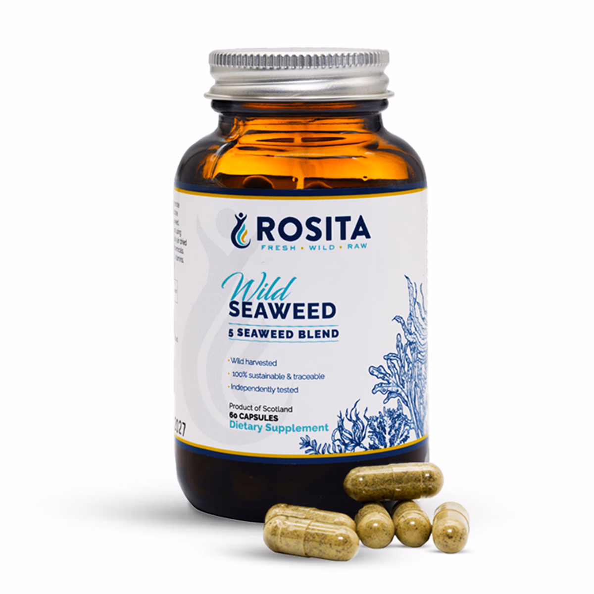 Rosita Tang og Tare Kapsler – 5 Seaweed Blend, 60 stk