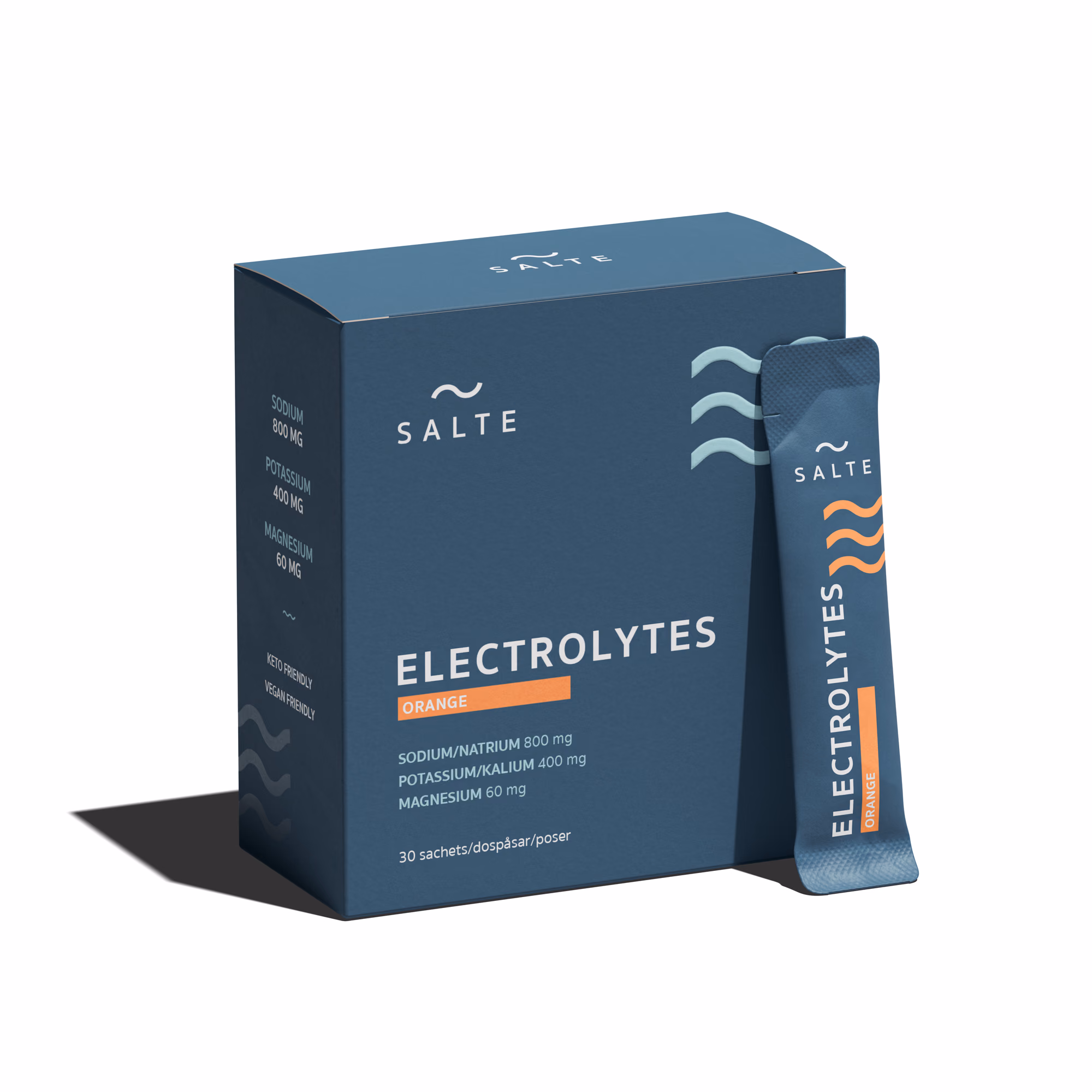 SALTE Elektrolytter – Appelsin – 30 Poser