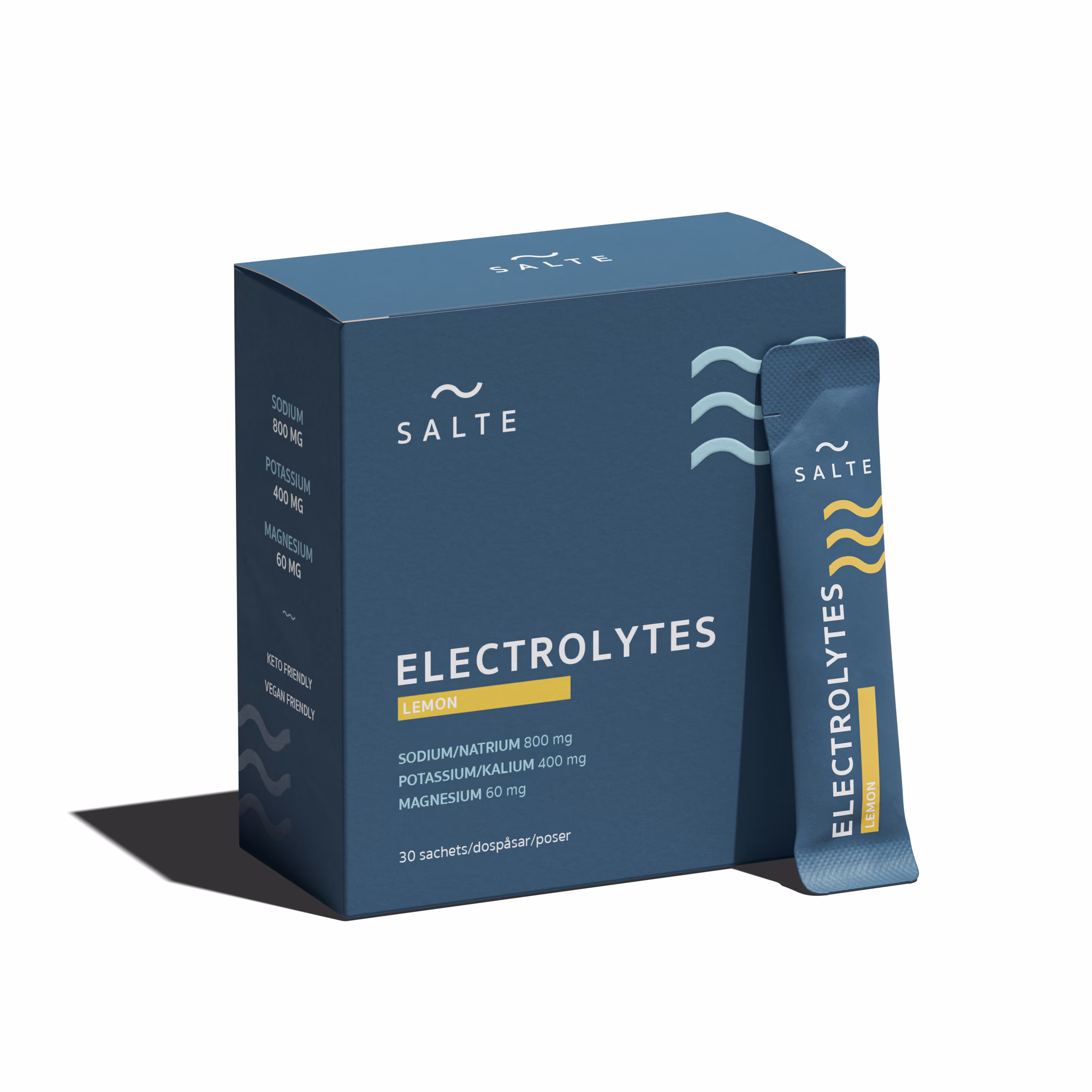 SALTE Elektrolytter – Sitron – 30 Poser
