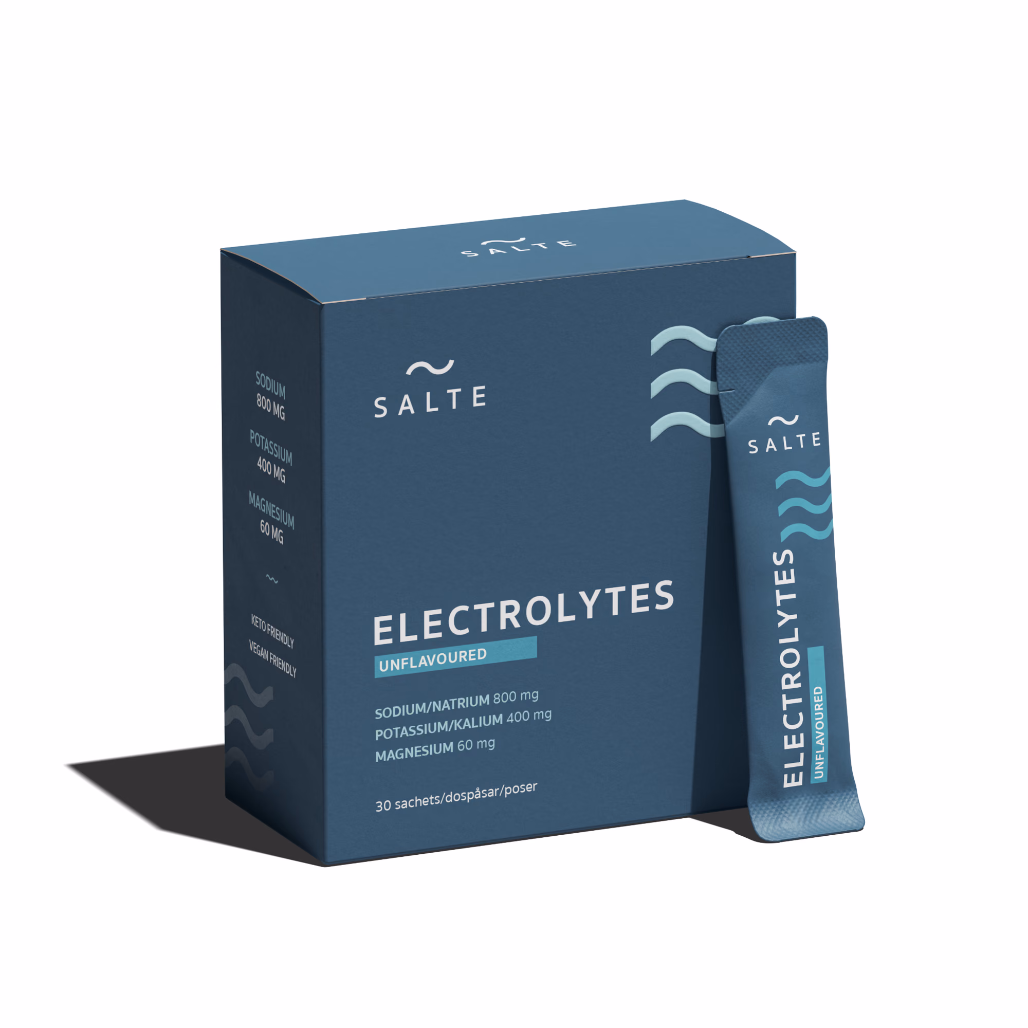 SALTE Elektrolytter – Uten smak – 30 Poser