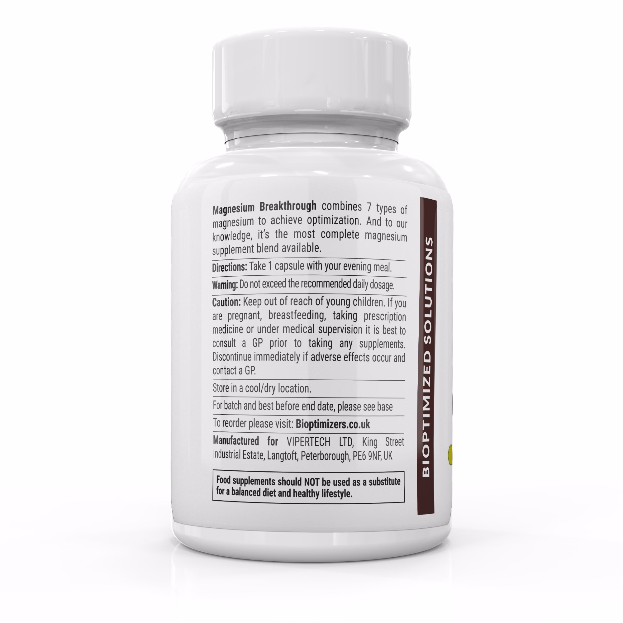 BiOptimizers Magnesium Breakthrough – Fullspektrum Magnesiumtilskudd – produktbilde 2