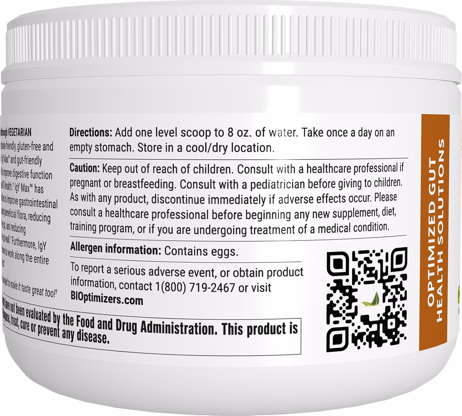 BiOptimizers Biome Breakthrough Vanilla – Probiotika og Prebiotika – produktbilde 3