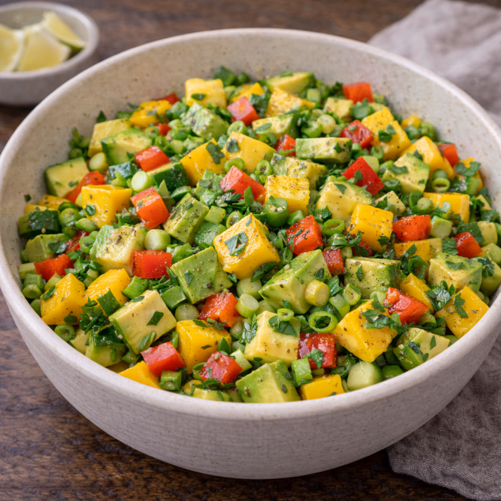 Frisk mango- og avokadosalat