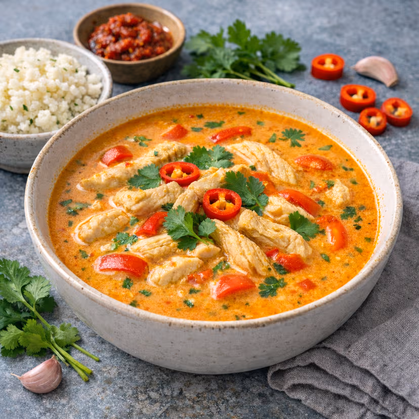 Thaisuppe med kyllingkraft