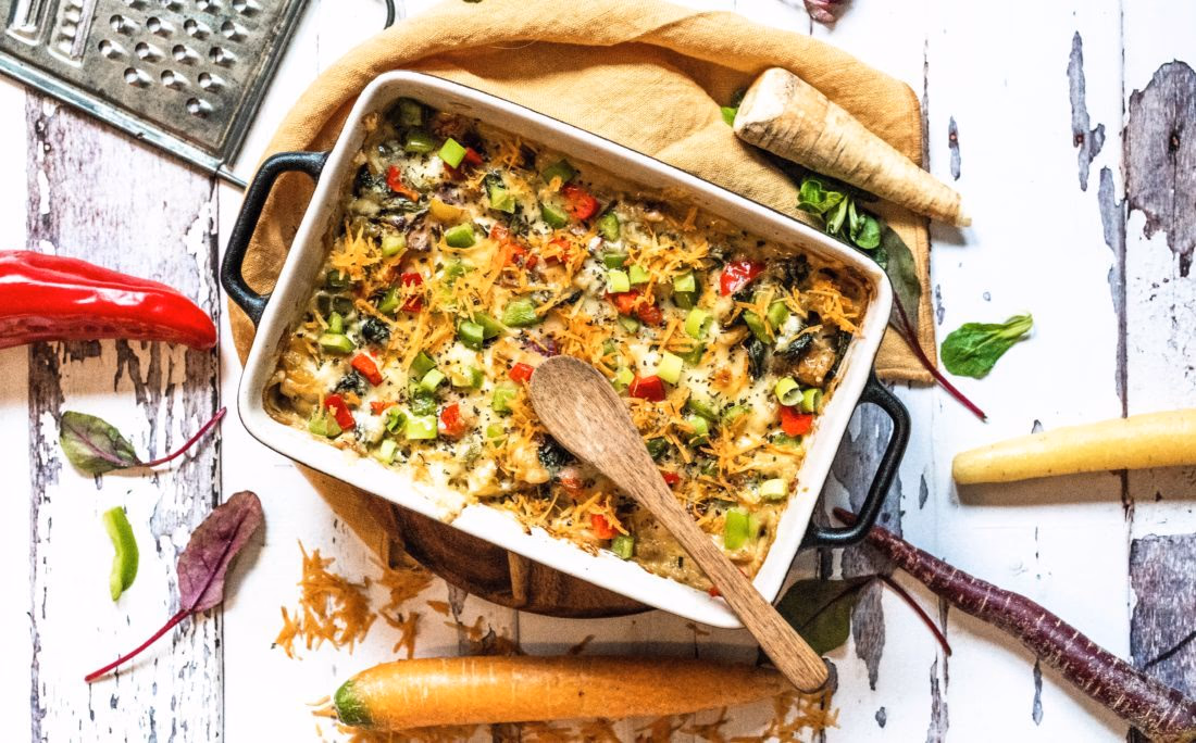 Gratinert Grønnsaksgryte med Cremet Ost – Sunn og Enkel