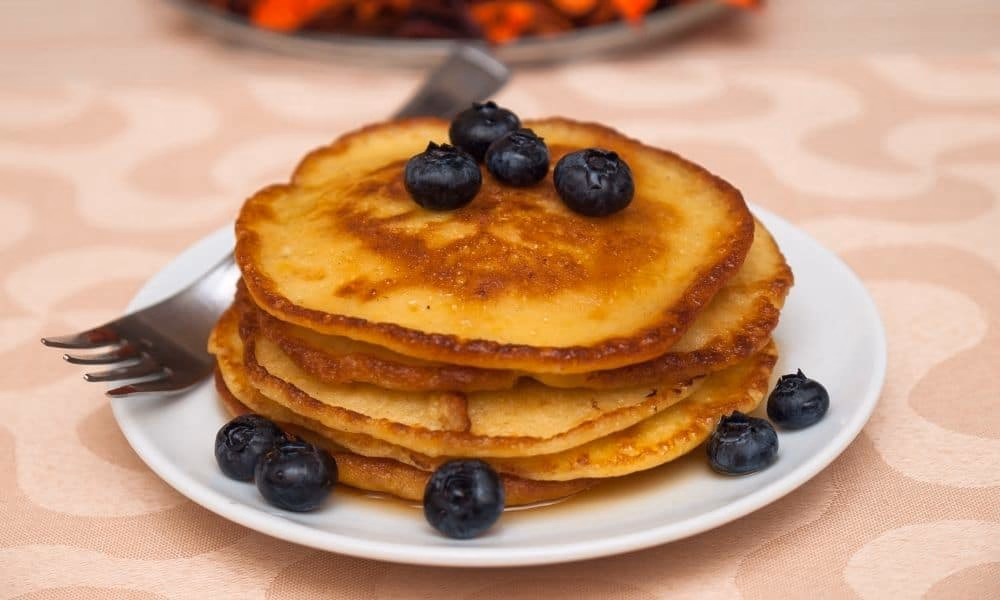 Gresskarpannekaker med friske bær