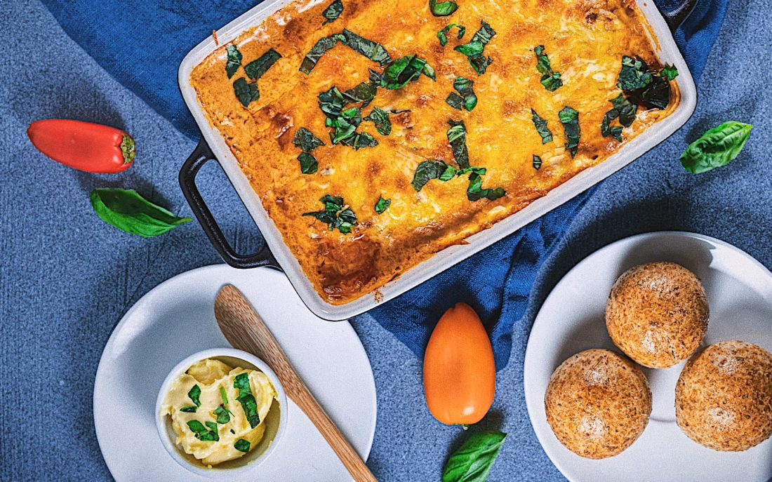 Hjemmelaget Moussaka med Grønnsaker og Kjøttfyll