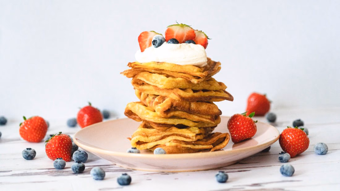 Luftige Lavkarbo Belgiske Vafler