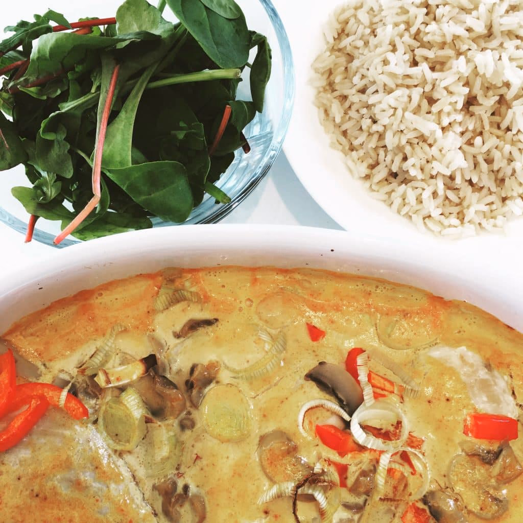 Saftig kylling karri i form