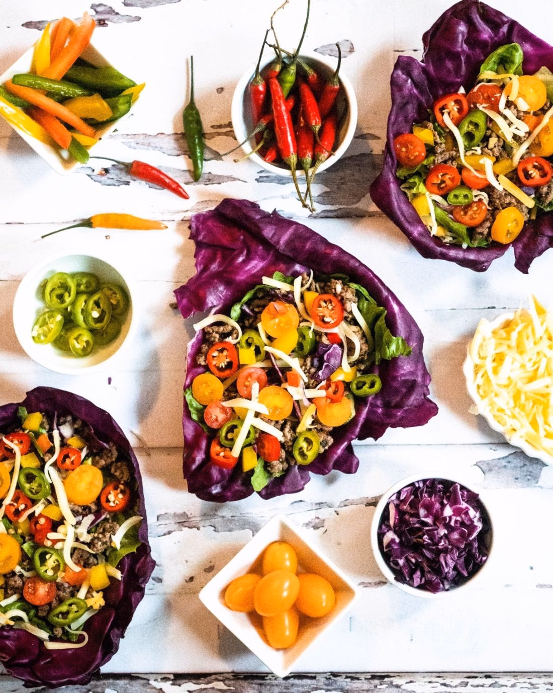 Sprø Taco i Rødkål